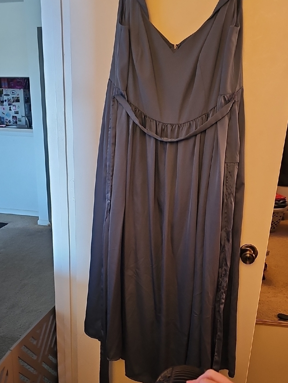 Elegant Blue Sleeveless Wedding Dress